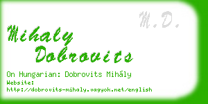 mihaly dobrovits business card