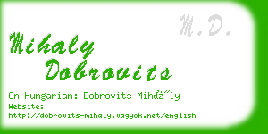 mihaly dobrovits business card